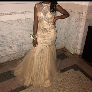 Gold prom dress